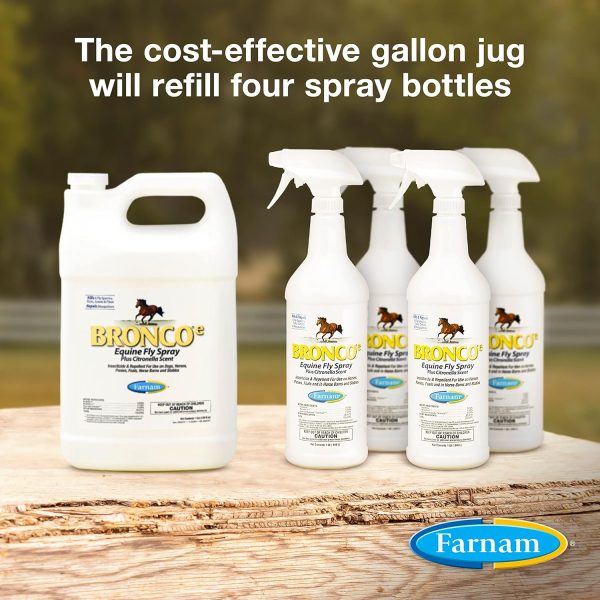 Farnam Broncoe Equine Fly Spray with Citronella Scent for Horses and Dogs, 128 Ounces, Gallon Refill - Image 5