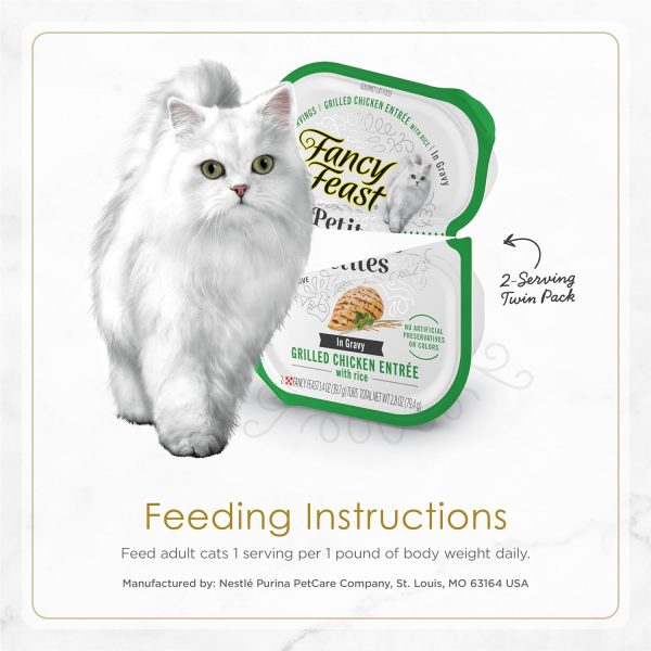 Purina Fancy Feast Gourmet Wet Cat Food Variety Pack, Petites Gravy Collection, break-apart tubs, 48 servings - 2.8 Ounce (Pack of 48) - Image 7