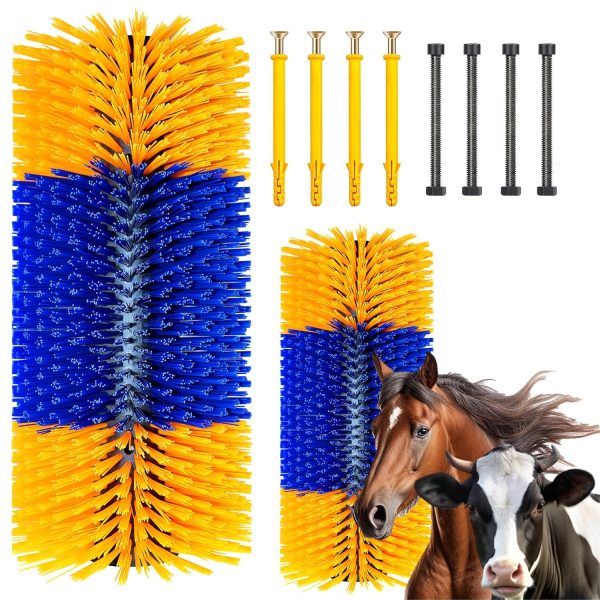 2PCS Livestock Scratching Brush, Cow Scratcher Brush Horse Brushes Full Massage Bush Kit, for Cattle Horses Sheep Pigs Back Grooming - Image 7