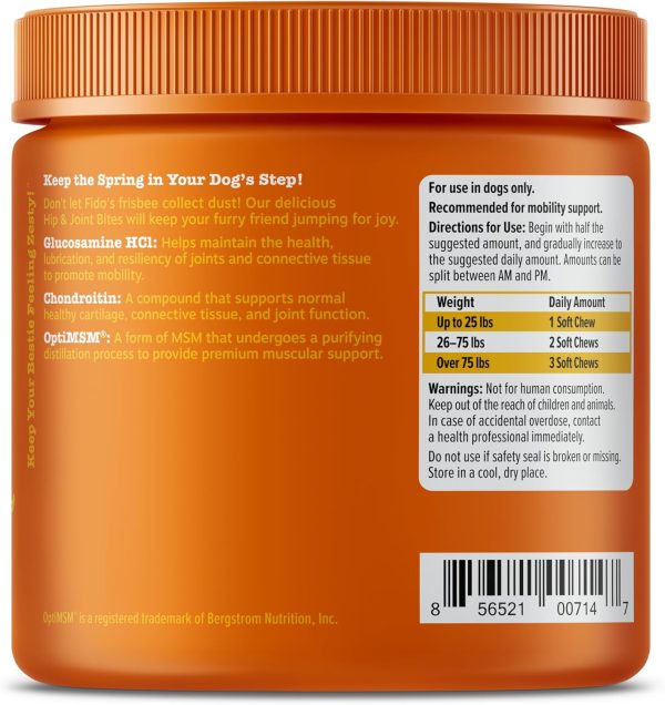 Zesty Paws Hip and Joint Supplement for Dogs - Glucosamine for Dog Joint Supplement - with Chondroitin, MSM, Vitamins C and E for Dog Joint Relief - Mobility Bites Duck – 90 Count - Image 6