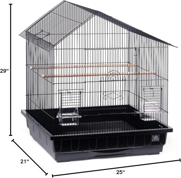 Prevue Pet Products Conure Manor Metal Birdcage for Small, Medium Birds with 2 Cups and Perches - Image 7