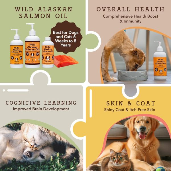 Natural Dog Company Wild-Caught Salmon Oil for Dogs (32oz) with Pump, Omega 3 Fish Oil Supplement for Joint Health, Skin & Coat, Dog Food Topper with Essential Fatty Acids, Dog Fish Oil Supplement - Image 5