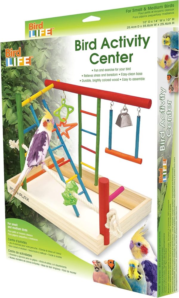 Penn-Plax Bird Life Wooden Playpen – Perfect for Cockatiels and Conures – Large - Image 4