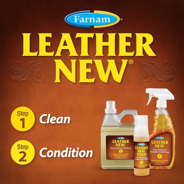 Farnam Leather New Deep-Cleaning Conditioner and Restorer for Saddles and Leather, 16 Ounces - Image 6