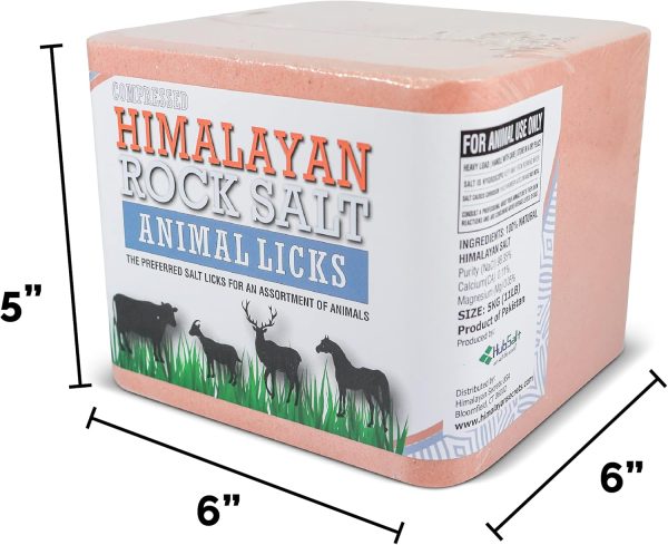 Himalayan Secrets® 11LB (5KG) Compressed Pink Himalayan Salt Lick | for Livestock and Wildlife Animals | 100% Pure & Natural Feed Salt Block | Natural Minerals and Trace Elements - Image 4