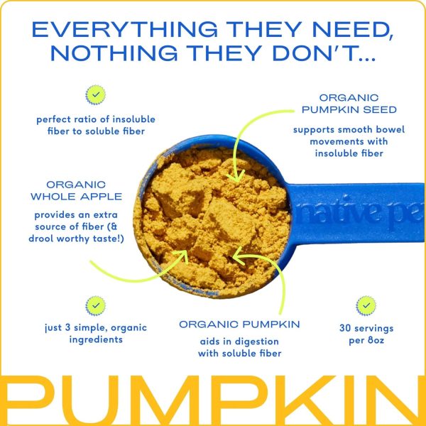 Native Pet Organic Pumpkin for Dogs (8 oz) - All-Natural, Organic Fiber for Dogs - Mix with Water to Create Delicious Pumpkin Puree - Prevent Waste with a Canned Pumpkin Alternative! (8 oz) - Image 4