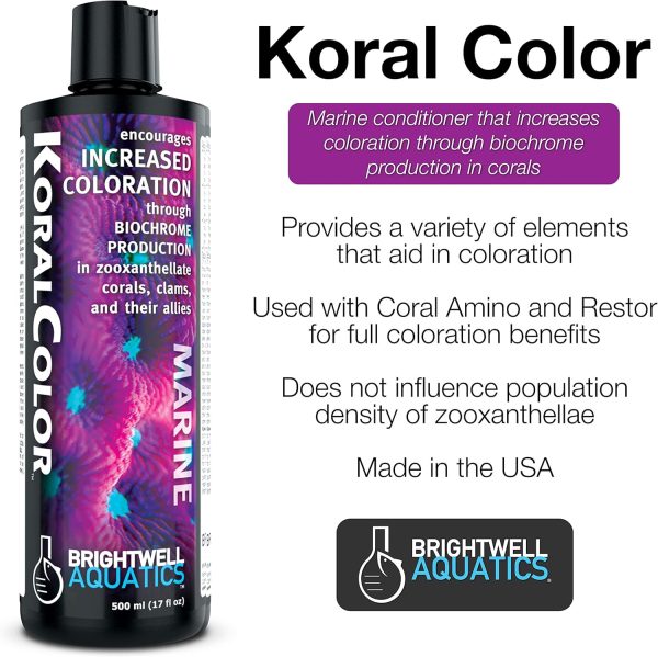 Brightwell Aquatics KoralColor - Marine Water Conditioner Increases Coloration in Corals, Clams & Other Allies, 250-ML (COL250) - Image 4