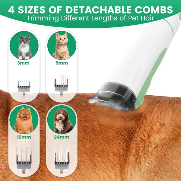 Dog Grooming Vacuum, Pet Grooming Kit, Dog Clipper Nail Trimmer Grinder, 2.5L Dust Cup 7 Grooming Tools 11000Pa Dog Vacuum for Shedding Grooming, Pet Grooming Vacuum for Dogs, Home Cleaning, PG50 Plus - Image 6