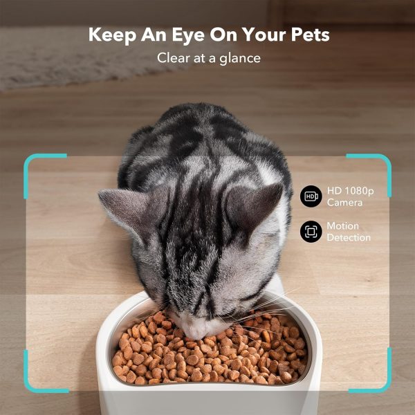 PETLIBRO Automatic Cat Feeder with Camera, 1080P HD Video with Night Vision, 5G WiFi Pet Feeder with 2-Way Audio, Low Food & Blockage Sensor, Motion & Sound Alerts for Cat & Dog Single Tray - Image 2