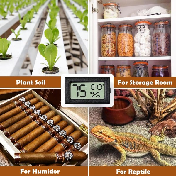 Reptile Thermometer and Humidity Gauge,2PCS Digital Adhesive Reptile Terrarium Hydrometer,Bearded Dragon Tank Accessories,Pet Humidity Meter Supplies for Leopard Crested Gecko,Snake,Lizard - Image 7