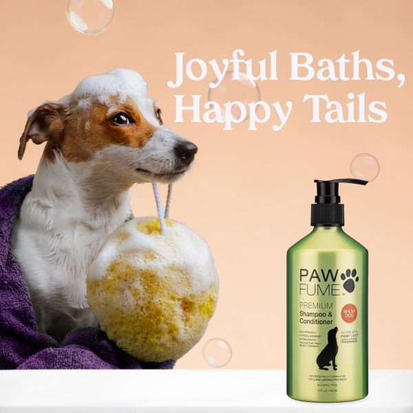 Pawfume Dog Shampoo and Conditioner – Hypoallergenic Dog Shampoo for Smelly Dogs – Best Dog Shampoos & Conditioners – Probiotic Pet Shampoo for Dogs – Best Dog Shampoo for Puppies (Show Dog) - Image 2