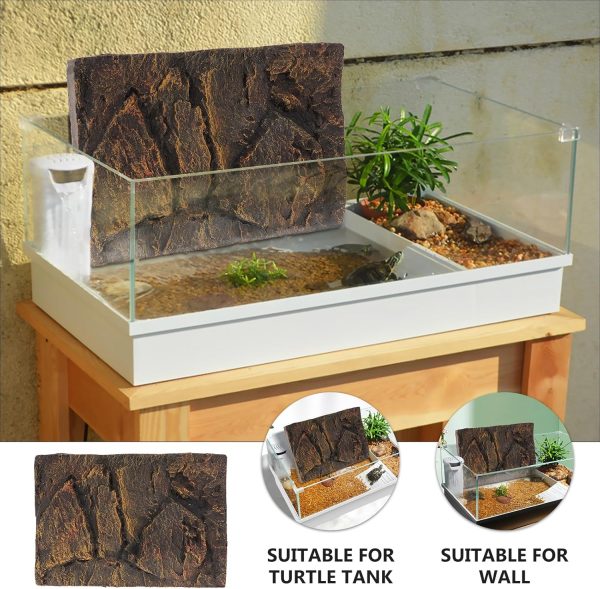 Balacoo Reptile Terrarium Background 3D Rock Stone Background Decorations Backdrop Habitat for Fish Tank Reptiles Amphibians Turtles, PU623, G56MNHK1047KC76J0176NSEKP, 45x28x3.5cm - Image 9