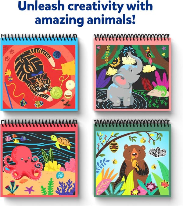 Skillmatics Magical Scratch Art Book for Kids - Animals, Craft Kits, Stocking Stuffers, DIY Activity & Stickers, Christmas Gifts for Toddlers, Girls & Boys Ages 3, 4, 5, 6, 7, 8 - Image 7