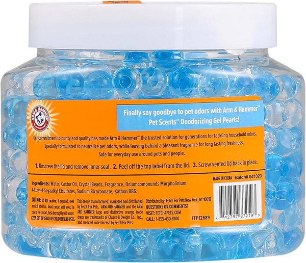 Arm & Hammer for Pets Air Care Pet Scents Deodorizing Gel Beads in Fresh Breeze | 12 oz Pet Odor Neutralizing Gel Beads with Baking Soda | Air Freshener Beads for Pet Odor Elimination (FF12689) - Image 5