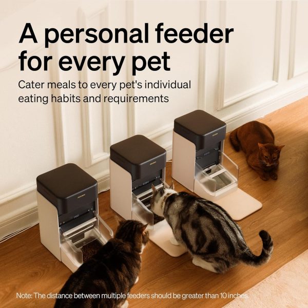 PETLIBRO Upgraded RFID Automatic Cat Feeder, 5G Wi-Fi Automatic Pet Feeder, 3L Auto Cat Feeder App Control with Light Collar Tag, Tag Activated One Automatic Cat Food Dispenser 1-10 Meals Control - Image 2