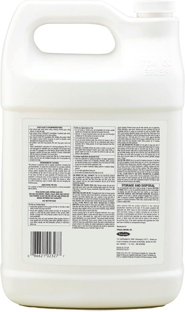 Farnam Broncoe Equine Fly Spray with Citronella Scent for Horses and Dogs, 128 Ounces, Gallon Refill - Image 11