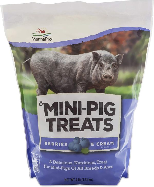 Manna Pro Mini Pig Berry & Cream Flavor Treats | Perfect Training Treats | 4 Pounds