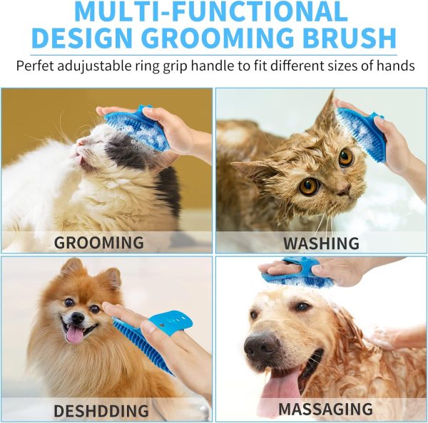 Comotech Dog Paw Cleaner with Bath Brush & Absorbent Towels - Adjustable Ring Handle for Long and Short-Haired Dogs (Large, Blue) - Image 5