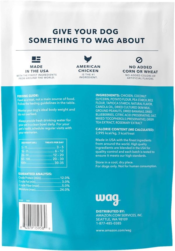 Amazon Brand - Wag Peanut Butter & Banana Flavor Training Treats for Dogs, 1 lb. Bag (16 oz) - Image 5