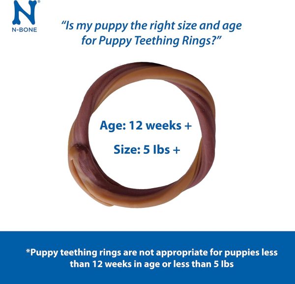 N-Bone Puppy Teething Rings Chicken Flavor Dog Treat, 6 rings per bag, 7.2-oz - Image 2