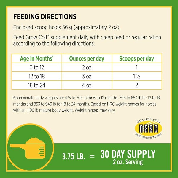 Farnam Grow Colt Supplement for Growth & Development, Supports Normal, consistent Growth in First Years of foal's Life, 3.75 lbs., 30 Day Supply - Image 7