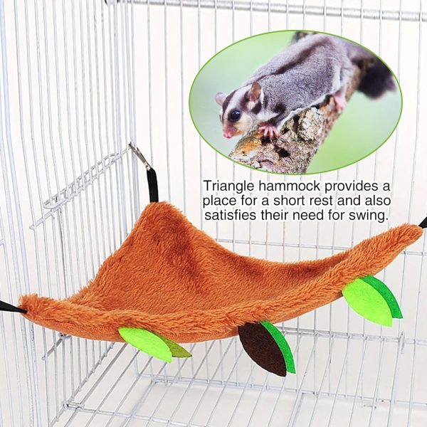 Hamiledyi 5PCS Hamster Hammock Sugar Glider Hammock Set Sugar Glider Cage Accessories Toys Small Animals Hanging Bed Hideout Tunnel Swing Rodent Hammock for Small Hamster Rat Gerbil Sugar Glider - Image 3