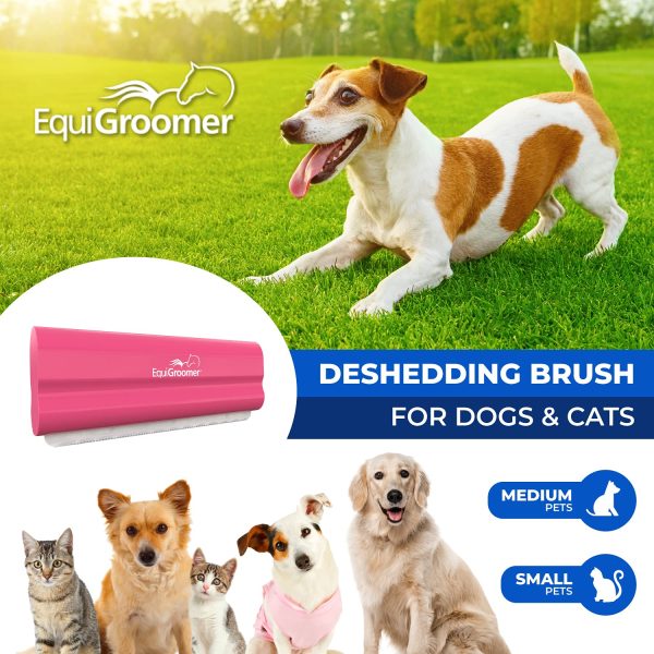 EasyGroomer Deshedding Brush for Dogs Cats | Pink | Undercoat Tool for Large and Small Pets | Comb Removes Loose Dirt, Hair and Fur | Perfect Clean for Short and Long Hair Grooming Shedding - Image 2