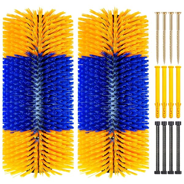 2PCS Livestock Scratching Brush, Cow Scratcher Brush Horse Brushes Full Massage Bush Kit, for Cattle Horses Sheep Pigs Back Grooming