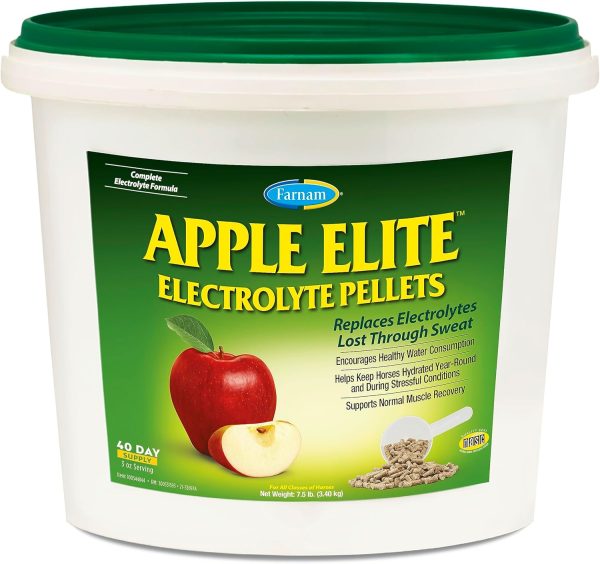 Farnam Apple Elite Electrolyte Pellets 7.5 pounds, 40 Day Supply