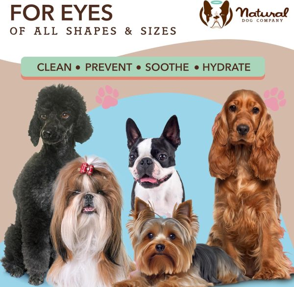 Natural Dog Eye Wipes for Dogs -50 Cnt- Soothing Dog Eye Wipes with Natural, Non-Irritating Ingredients Green Tea & Goldenseal, Effective Dog Tear Stain Remover Wipe & Dog Eye Gunk Remover Wipe, Vegan - Image 7