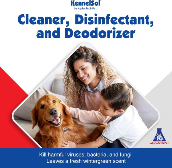 KennelSol 1-Step Kennel Cleaner - EPA Registered Liquid Concentrate Disinfectant and Deodorizer, Effective Against Bacteria and Viruses - 1 Gallon by Alpha Tech Pet - Image 3