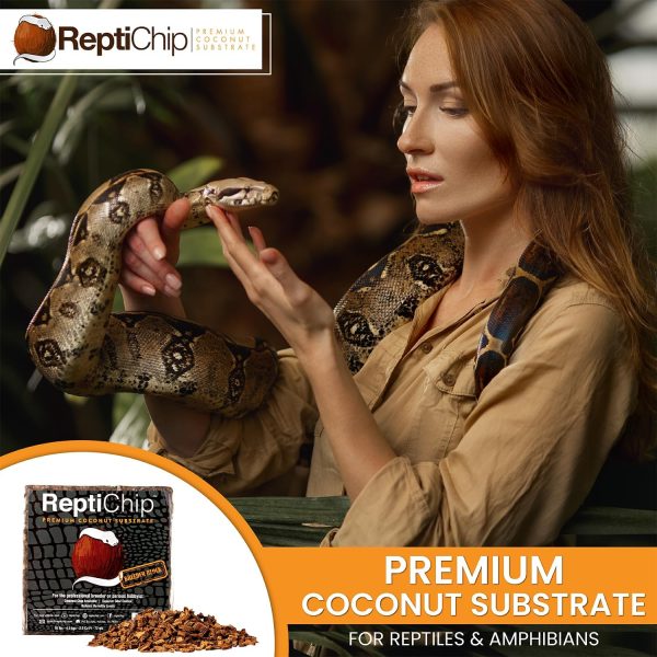 ReptiChip Reptile Substrate Coconut Chip Bedding 72 Quart Compressed Organic Coco Husk Block for Snake Habitat, Ball Python Terrarium, Turtle Tanks, Tortoise Enclosure (5 Pk) - Image 8