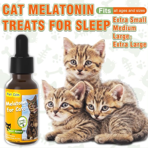 Tetra Cat Melatonin, Melatonin for Cats Calming, Anxiety & Stress Relief, Effective Cat Sleep Aid Safe for Cats & Kittens, 60Ml Cat Sedative for Sleep, Grooming, Separation Anxiety - Image 5