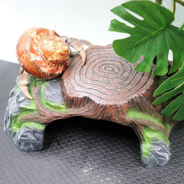 Hermit Crab Hideout, Resin Simulation Stone Reptile Cave Hideout, Hermit Crab Climbing Toys, Terrarium Habitat Decor for Lizard Spider Aquarium Fish Gecko Bearded Dragon - Image 3