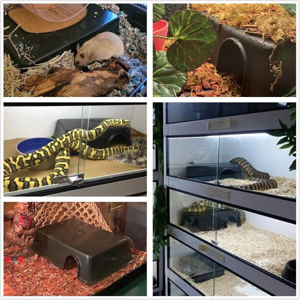 LEOTERRA Snake Hide Snake House Hide for Snake Lizard Leopard Gecko and Ball Python Use Durable and Easy to Clean 10.23"x7.48"x2.75" (M) - Image 3