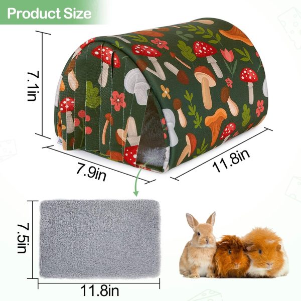 Guinea Pig Hideout Washable Guinea Pig Tunnel with Curtains Hamster Hideout Cozy Guinea Pig House Fit for Guinea Pig Cages Soft Guinea Pig Accessories for Small Animals Hamster/Chinchilla/Bunny - Image 6