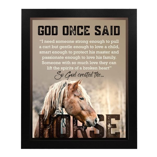 So God Created The Horse - Inspirational Wall Art Print, Rustic Typographic Motivational Wall Art Decor For Home Decor, Vets Office, Farmhouse, Equestrian Decor, Unframed Horse Image Print- 8x10 - Image 6