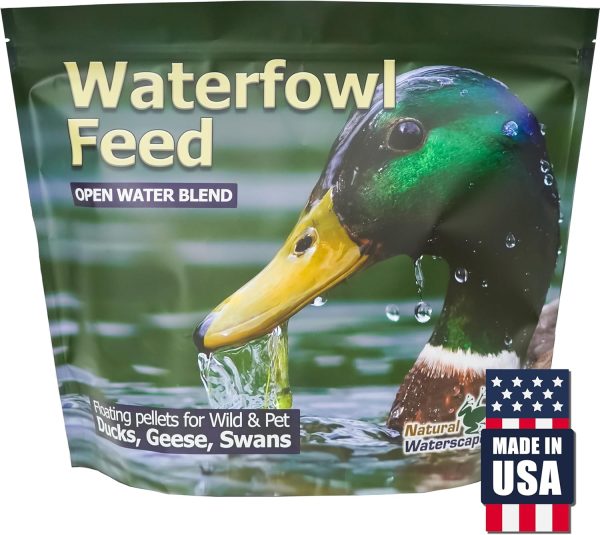 Natural Waterscapes Waterfowl Feed | Floating Pellets for Duck, Swan, Goose | 5 lb Resealable Bag | Use for Wild Duck, Pet Duck