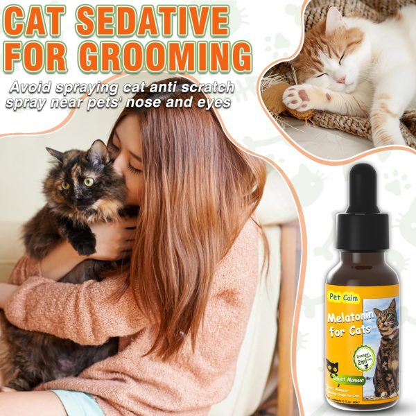 Tetra Cat Melatonin, Melatonin for Cats Calming, Anxiety & Stress Relief, Effective Cat Sleep Aid Safe for Cats & Kittens, 60Ml Cat Sedative for Sleep, Grooming, Separation Anxiety - Image 6