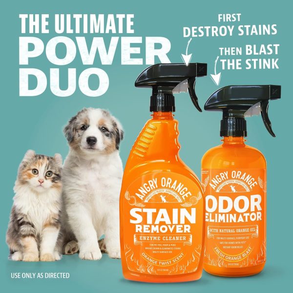 Angry Orange Stain Remover - 32oz Enzyme Pet Cleaner - Dog & Cat Urine Destroyer and Stain Remover - Citrus Spray Cleaning Solution - Puppy Supplies - Image 6