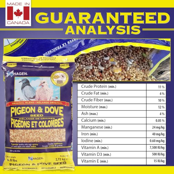 Hagen Pigeon & Dove Seed, Nutritionally Complete Bird Food, original version, 6 Pound (Pack of 1) (B2704) - Image 7