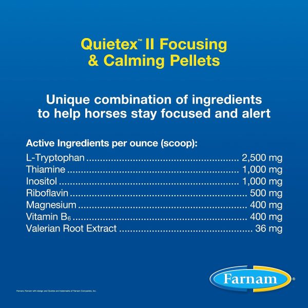 Farnam Quietex II Horse Calming Supplement Pellets, Helps Manage Nervous Behavior And Keep Horses Calm & Composed In Stressful Situations, 1.625 Lbs, 26 Day Supply - Image 5