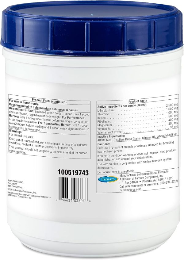 Farnam Quietex II Horse Calming Supplement Pellets, Helps Manage Nervous Behavior And Keep Horses Calm & Composed In Stressful Situations, 1.625 Lbs, 26 Day Supply - Image 9