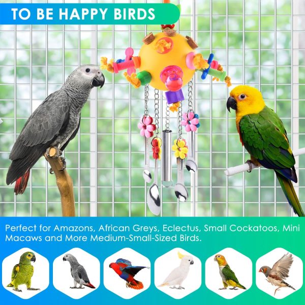 KATUMO Bird Toys Pull Spoons Colorful Acrylic Stick Toys Parrot Chew Toy for Amazon Parrot, African Grey, Conure, Caique, Quaker, Small Cockatoo, Mini Macaw, Eclectus and Similar Birds - Image 7