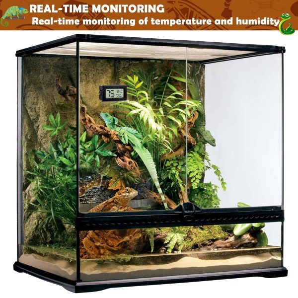 Reptile Thermometer and Humidity Gauge,2PCS Digital Adhesive Reptile Terrarium Hydrometer,Bearded Dragon Tank Accessories,Pet Humidity Meter Supplies for Leopard Crested Gecko,Snake,Lizard - Image 4