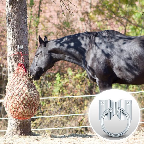 Shimeyao Cross Tie Ring for Horses Block Tie Ring Replacement Hitching Rings Tie Down Horse Barn Supplies for Horse Stall Stable Equestrian Livestock - Image 6