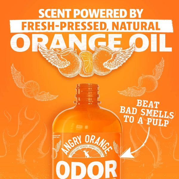 Angry Orange Pet Odor Eliminator for Home - 8oz Dog and Cat Pee Smell Remover for Carpet, Grass, Tile and Furniture - Citrus Concentrate, Makes 128oz of Liquid - Image 6