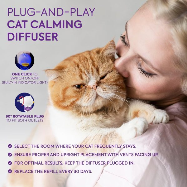 Cat Pheromones Calming Diffuser: Premium Pheromone Diffuser for Cats - Cat Pheromones Diffuser - Cat Calming Diffuser - Cat Calming Pheromone Diffuser, 2 Pack (Purple) - Image 6