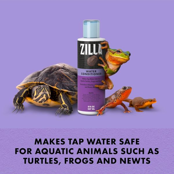 Zilla Water Conditioner, Makes Tap Water Safe for Aquatic and Semi-aquatic Species of Reptiles and Amphibians - Image 2