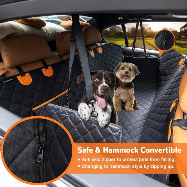 URPOWER Dog Car Seat Cover for Pets 100% Waterproof Seat Cover Hammock 600D Heavy Duty Scratch Proof Nonslip Durable Soft Back Seat Covers for Cars Trucks and SUVs - Image 2